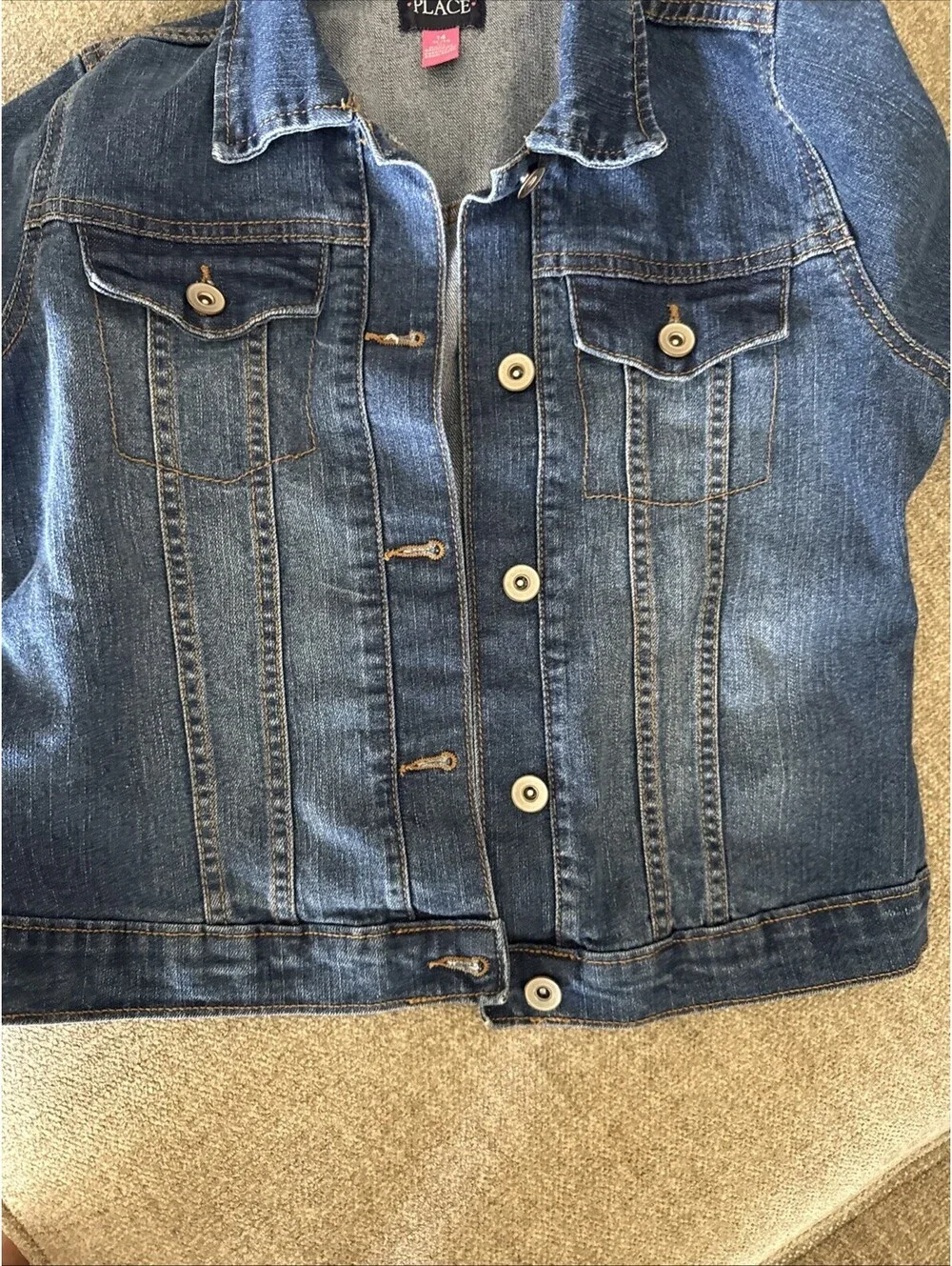 Children's Place Girls Denim Jean Jacket Size 14 XL